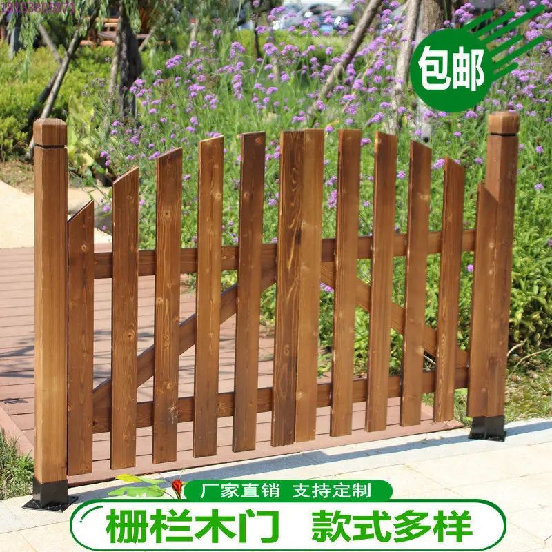 

Антисептическая деревянная дверь для забора, двойная открытая деревянная дверь, деревянная дверь для наружного двора, сада