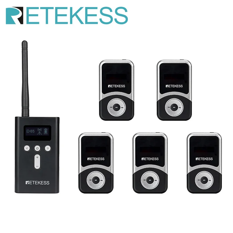 Retekess T130S Tour Guide Wireless Audio System Tour-guide Device Transmitter Receiver For Excursion Training Museum Factory