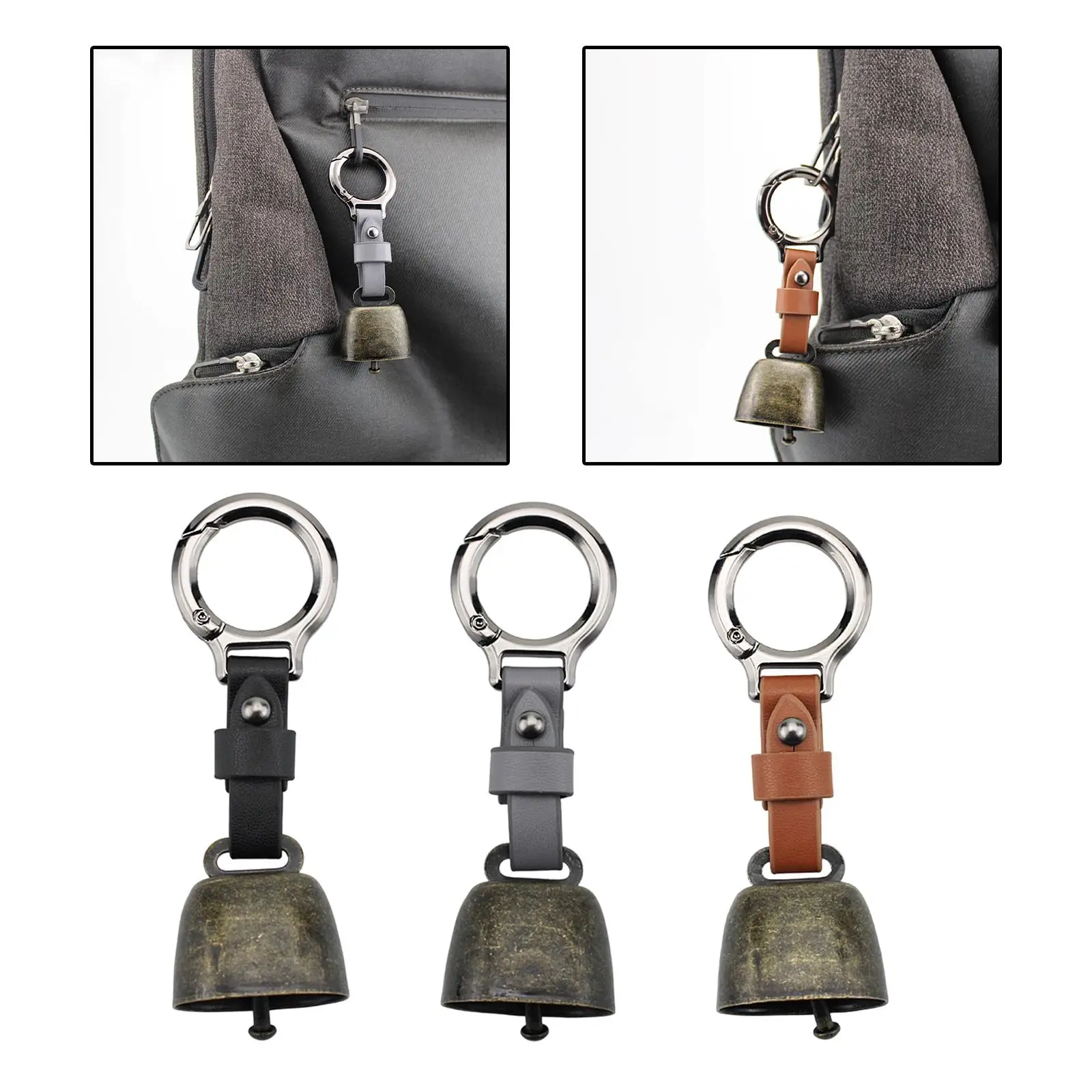 Bear Bell,with Snap Hook,Metal,Hanging,Pet Bell Noise Maker Pendant for Outdoor Hiking Camping Mountaineering Hiker Accessories