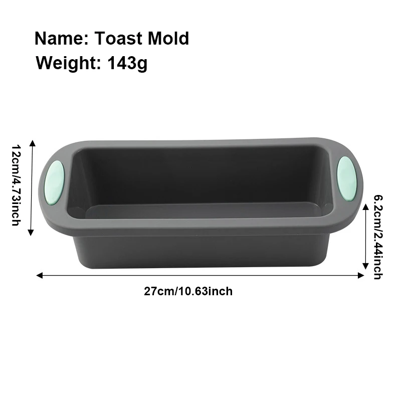 Silicone Loafpan Toast bread mold Rectangle baking pan Rectangular Toast Pans Baking Supplies Kitchen SuppliesOven Accessories