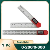 2-In-1 Measuring Ruler Digital Angle Ruler Protractor Transparent Vernier Caliper Level Ruler Angle Finder Meter Measuring Tool