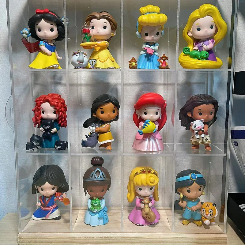 Disney Princess and Her Friends Series Model Brinquedos, Blind Box, Figuras Anime Boneca, Girl Desktop Ornamento, Presente de Aniversário, Novo