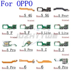 USB Charging Port Board Dock Plug Connector+SIM Card Holder Socket Flex Cable For OPPO Reno 5 6 Reno5 Z F Reno6 Pro Lite 4G 5G