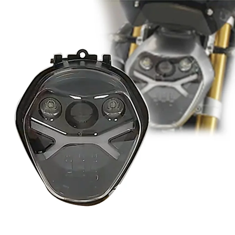 12V Motorcycle Replacement LED Headlight for BMW R1200R R1250R 2014-2021 Angel Eyes Front Headlamp Running Light Assembly Kit