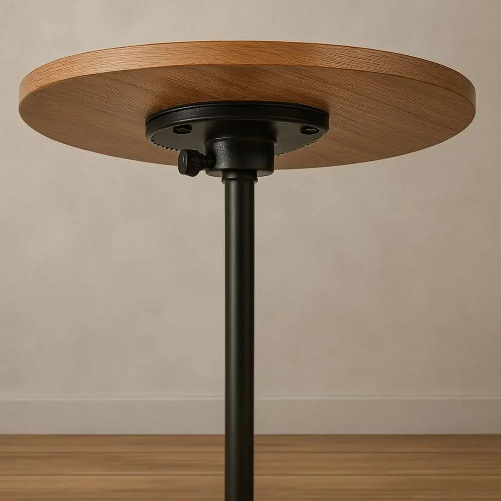 Adjustable Height Round Bar Table, 15.75 Diameter, 22.64-33.46 Range, Ideal for Pubs, Cafes, and Dining