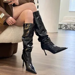 2024 New Women's Boots High Heel Over the Knee Boots Back Zipper Fashion Personalized Boots