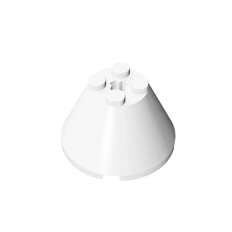 Moc 10 pçs cone 3943 4x4x2 blocos de construção kit com eixo buraco tijolos partícula diy idéia brinquedo educativo crianças aniversário presente do miúdo