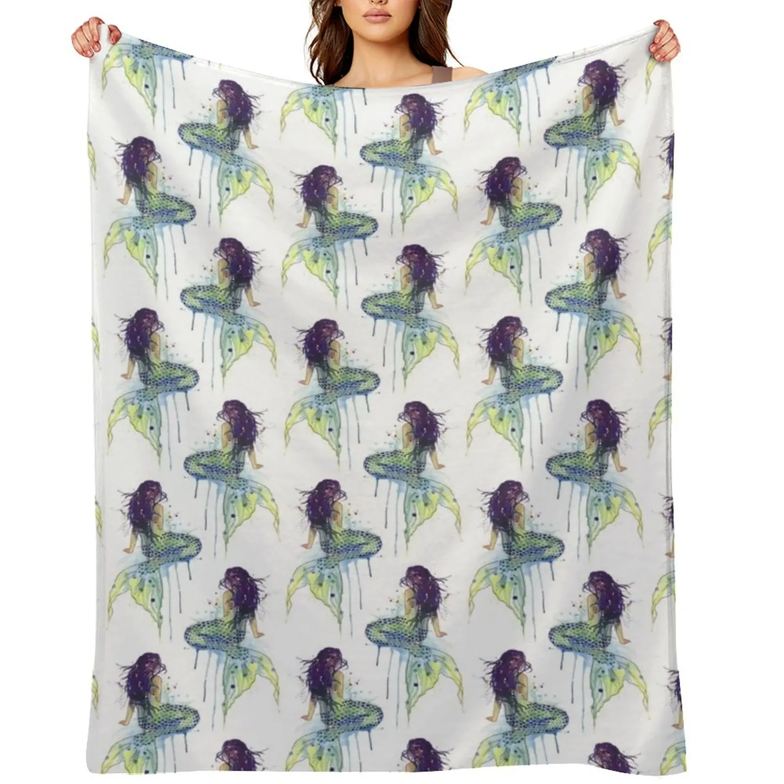 

Mermaid Throw Blanket Luxury Throw Flannels manga Comforter Blankets