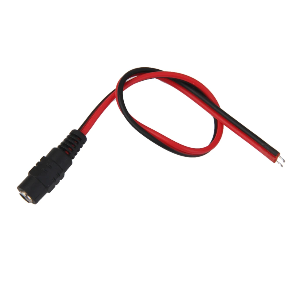 5.5x2.1mm DC Power Female Plug Cable Pigtail Lead Metal Plastic for CCTV Security Device