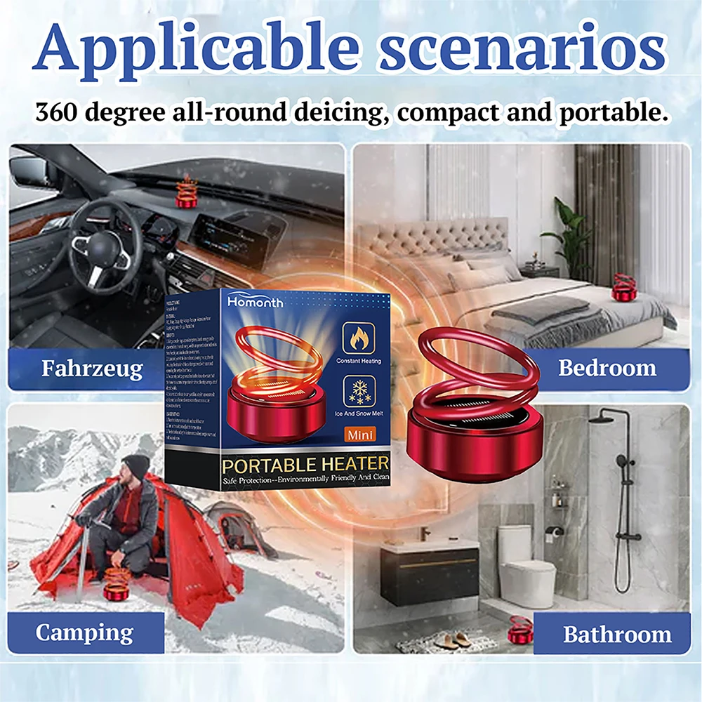 Hot Portable Kinetic Molecular Heater Mini Portable Snow Removal Defogging Ice Removal for Car