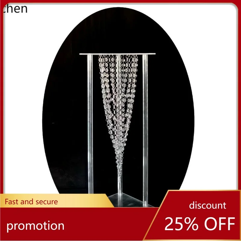 

Zml crystal candlestick wedding props aisle markers wedding banquet hall hotel table centerpiece decorations
