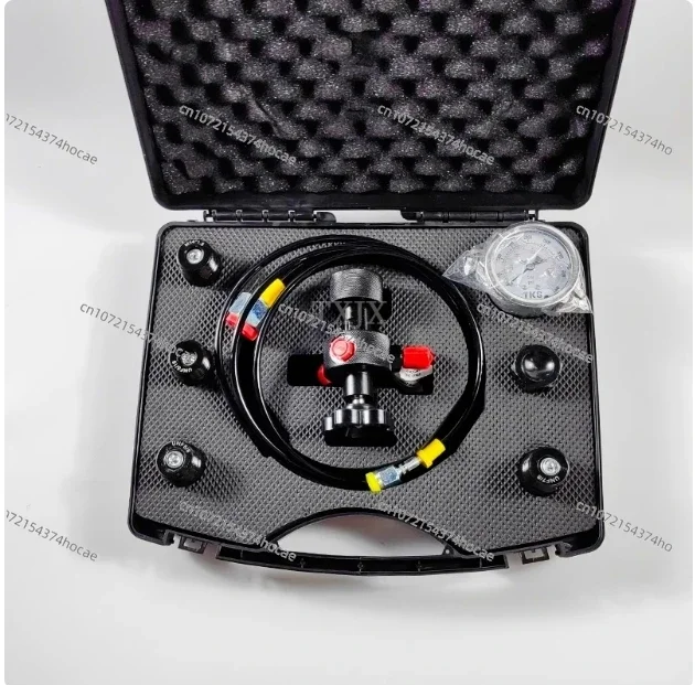 0-400Bar 6000Psi pressure gauge test kit pressure gauge kit hydraulic accumulator nitrogen charging valve five types adapters