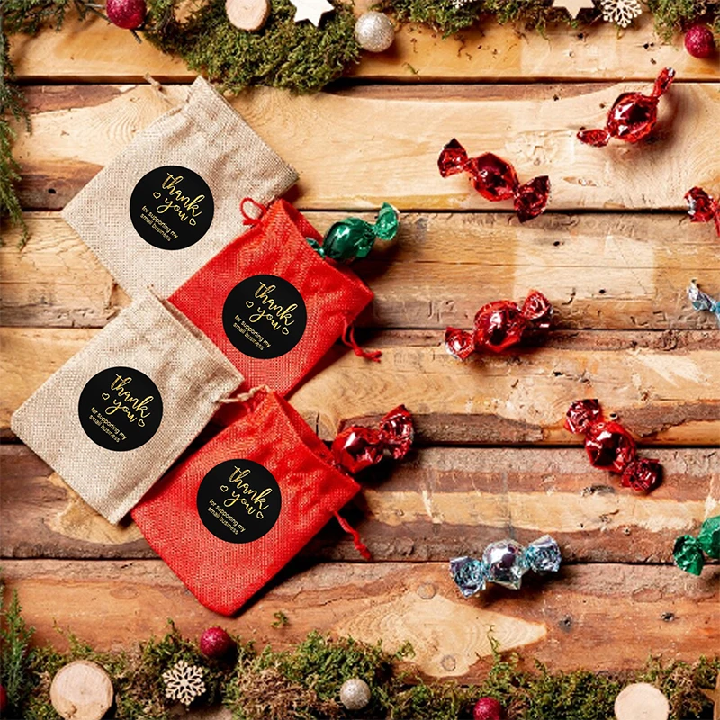 500 قطعة/لفة ورق ملصقات ذاتي اللصق شكرًا لك عناصر لاصقة تصنيف اسم ملصقات مغلف السدادة تسميات شخصية #6