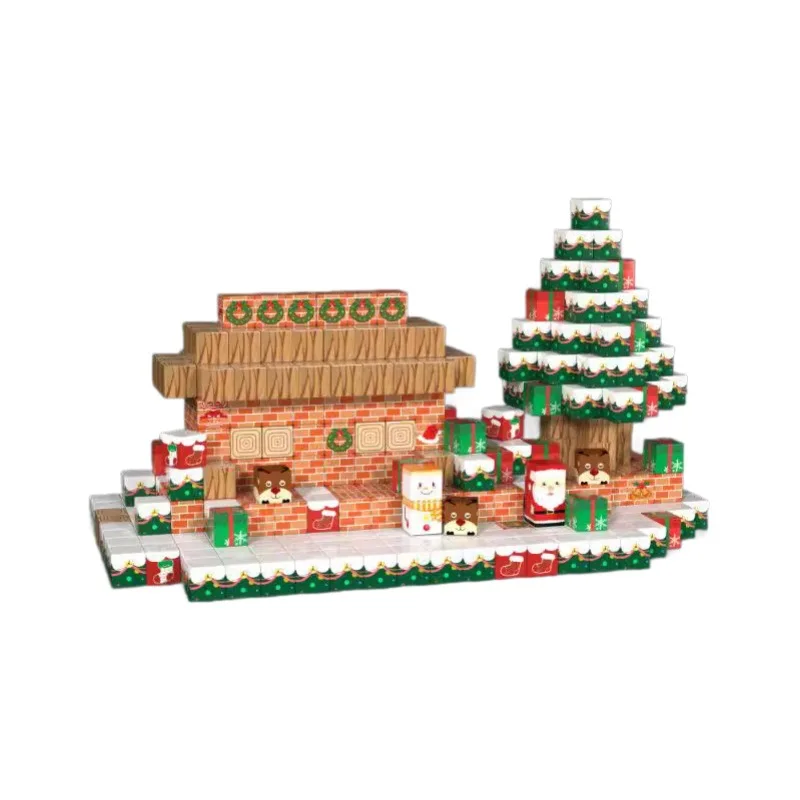 Puzzle magnétique carré à grosses particules de Noël, 2.0cm, puissant, jouet, mon monde, blocs de construction magnétiques, cadeau