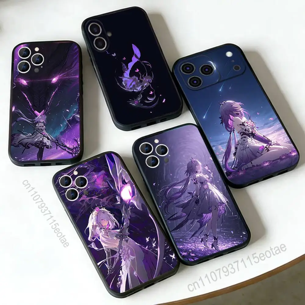 

Castorice H-Honkai Star Rail Phone Case Silicone Soft For IPhone 16,17,15,11,13,12,14,Mini,Pro,Max,Plus,Air,E Black