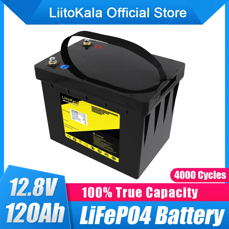 12V 90Ah 100Ah 120Ah LiFePO4 Battery 12.8V Power Battery 3000 Cycles For RV Campers Golf Cart Off-Road Off-grid Solar Wind