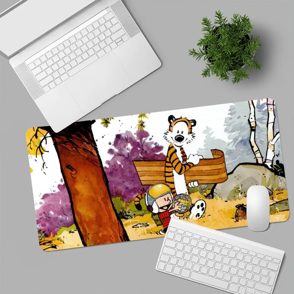 Comic C-Calvin and H-Hobbes  Mousepad Computer Laptop Gamer Pad PC Gaming Accessories Desk Mats