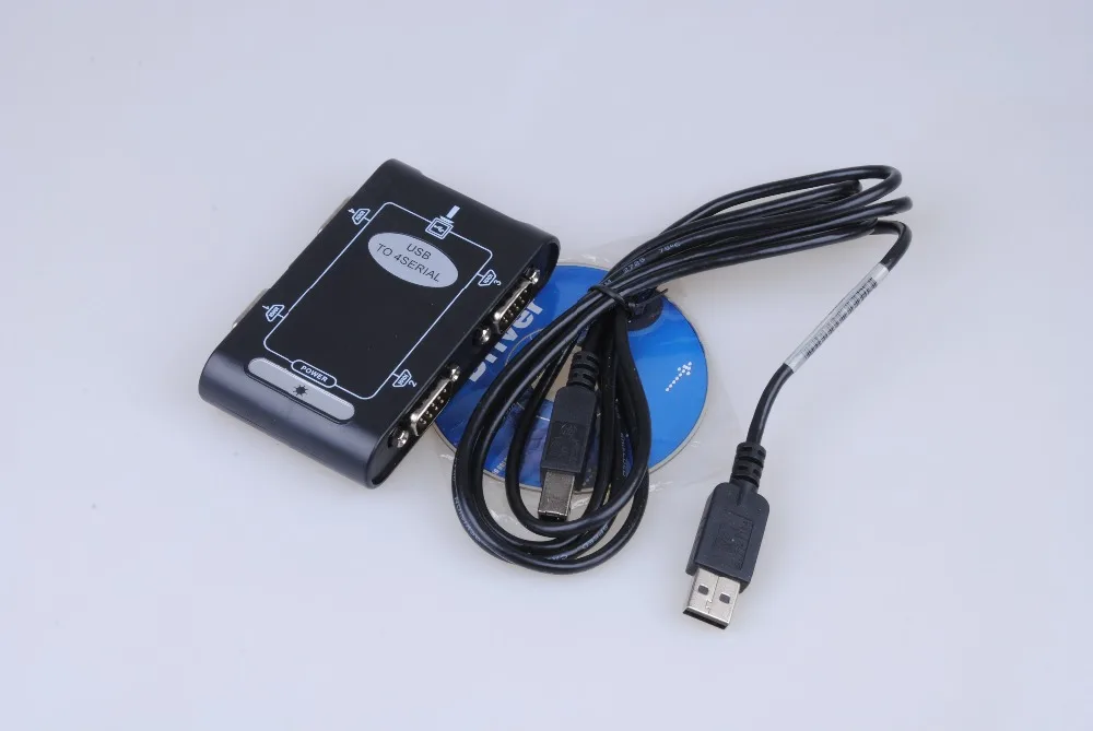 

9-контактный RS232 USB 2.0 на 4-портовый последовательный разъем контроллера DB9 COM, адаптер-концентратор