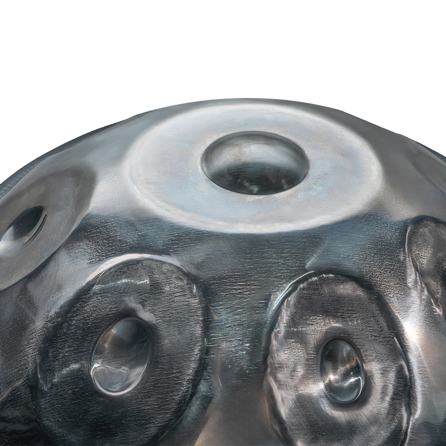 Professional Custom Healing Musical Instrument, Pure Hand-polished 9-note Mini Silver Mirror Handpan