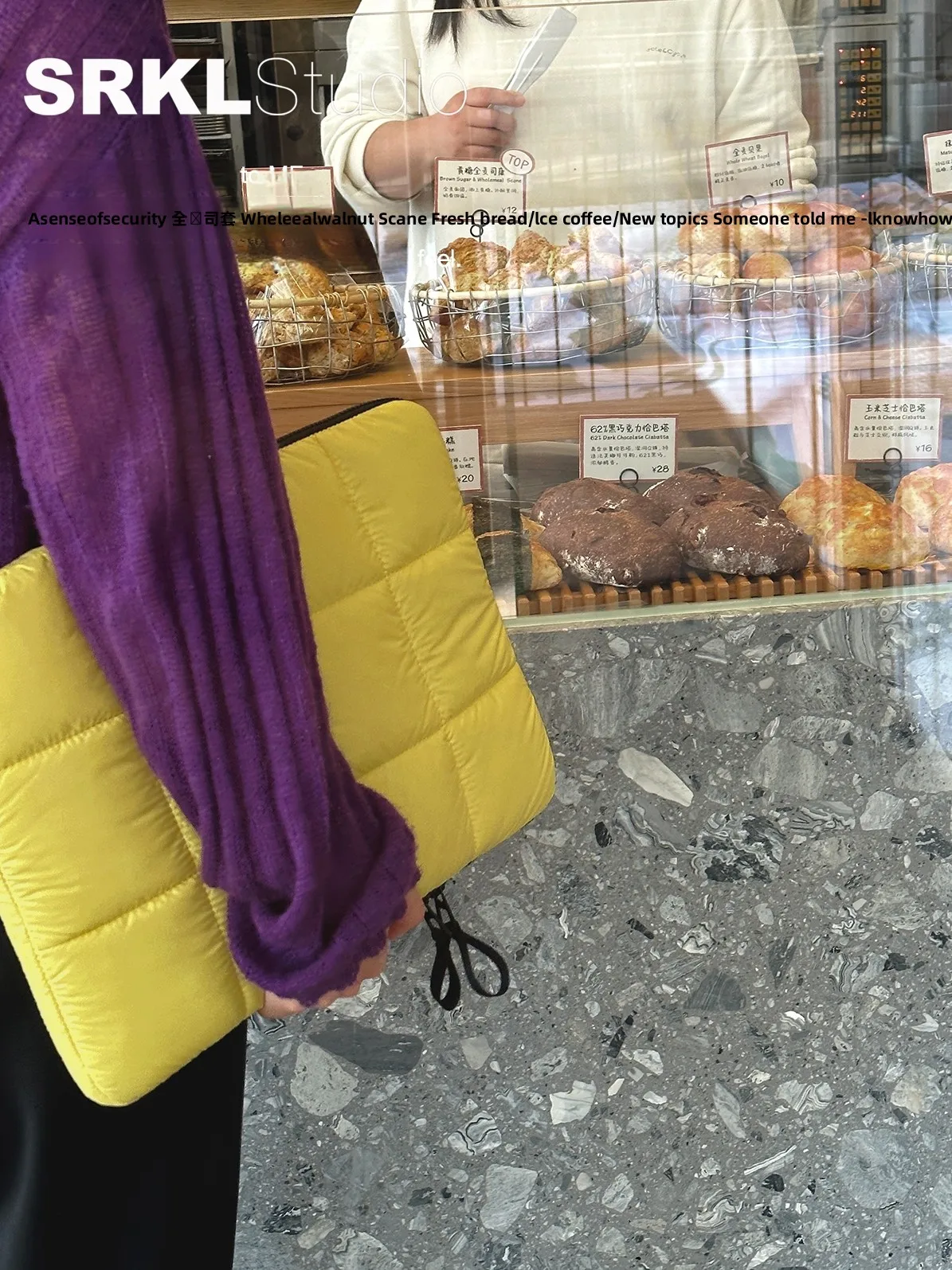 

SRKLstudio Puffy Bread Sle book Notebook Cuter Bag Inner Protective Cover Pure Color Waterproof Nylon Outdoor Sle