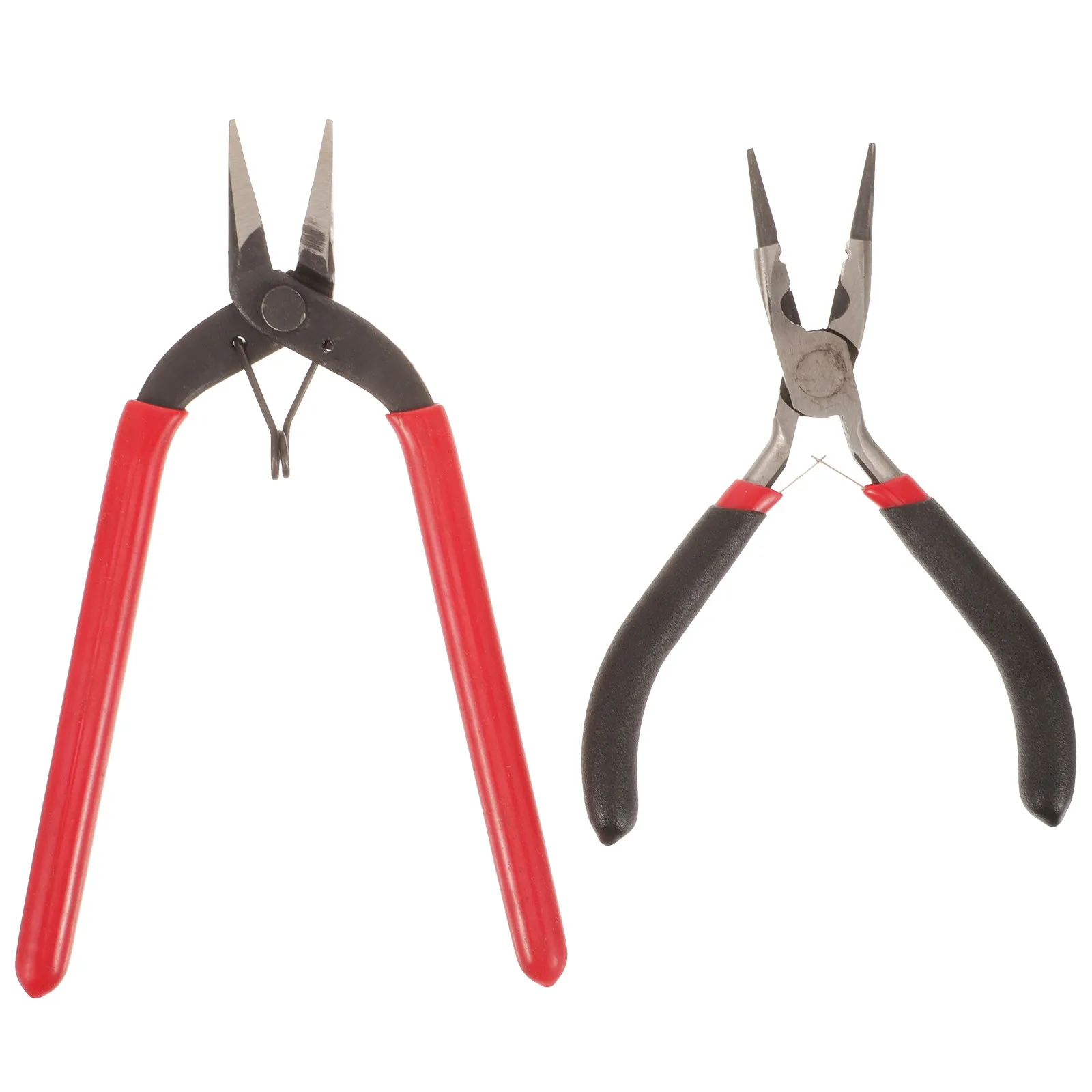 

2Pcs Professional Jewelry Pliers Round Nose Flat Nose Carbon Steel Multi Purpose Jewelry DIY Tool Wire Cutting Bending