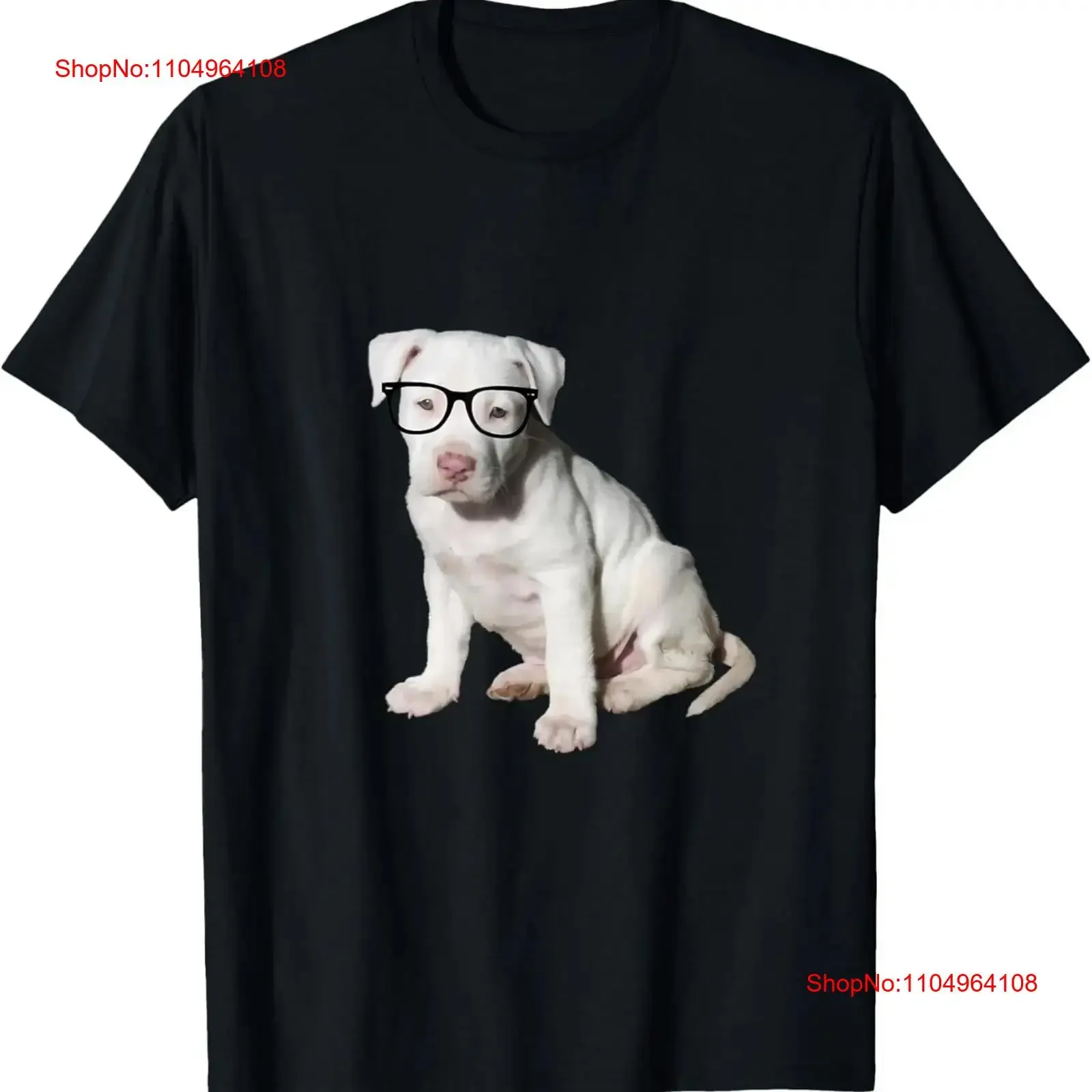 

Футболка с милым щенком Питбулем и очками для ботаников, винтажный стираный модный топ для повседневной носки, универсальный мягкий графический homme
