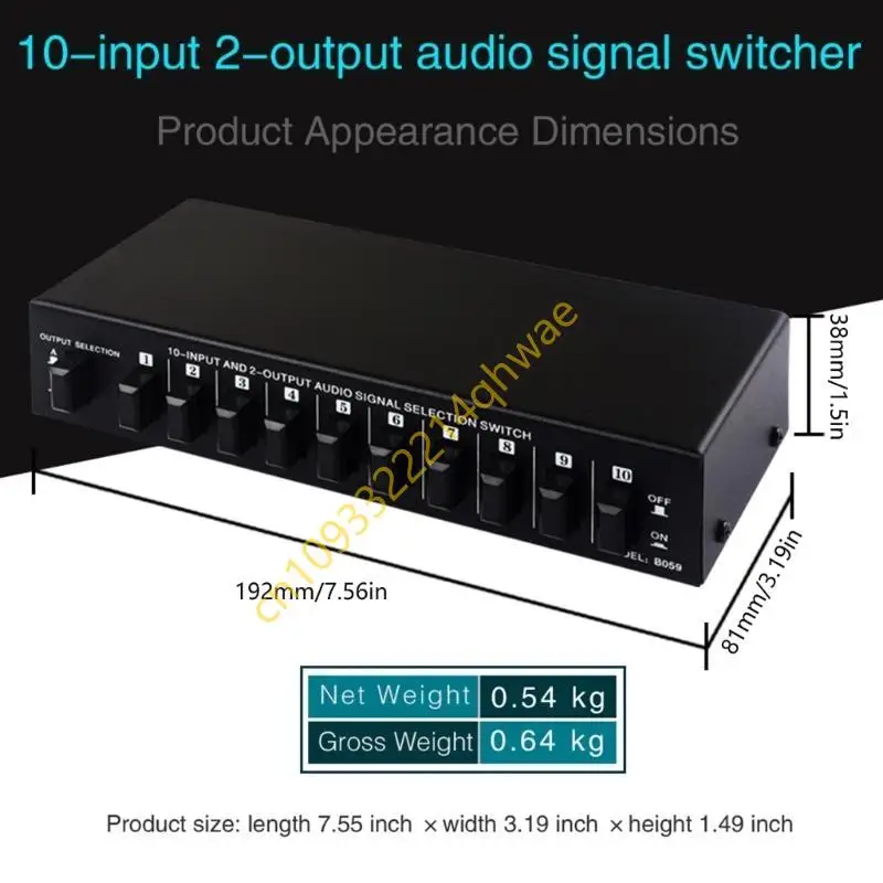 Pilihan sinyal sumber yang nyaman splitters 10 in 2 out switcher box