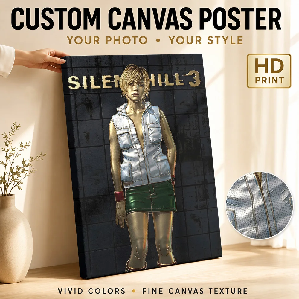 Heather Mason From Silent Hill 3 Canvas Print Poster Custom Modern Aesthetic Wall Paintings Decoration for Living Room Bedroom