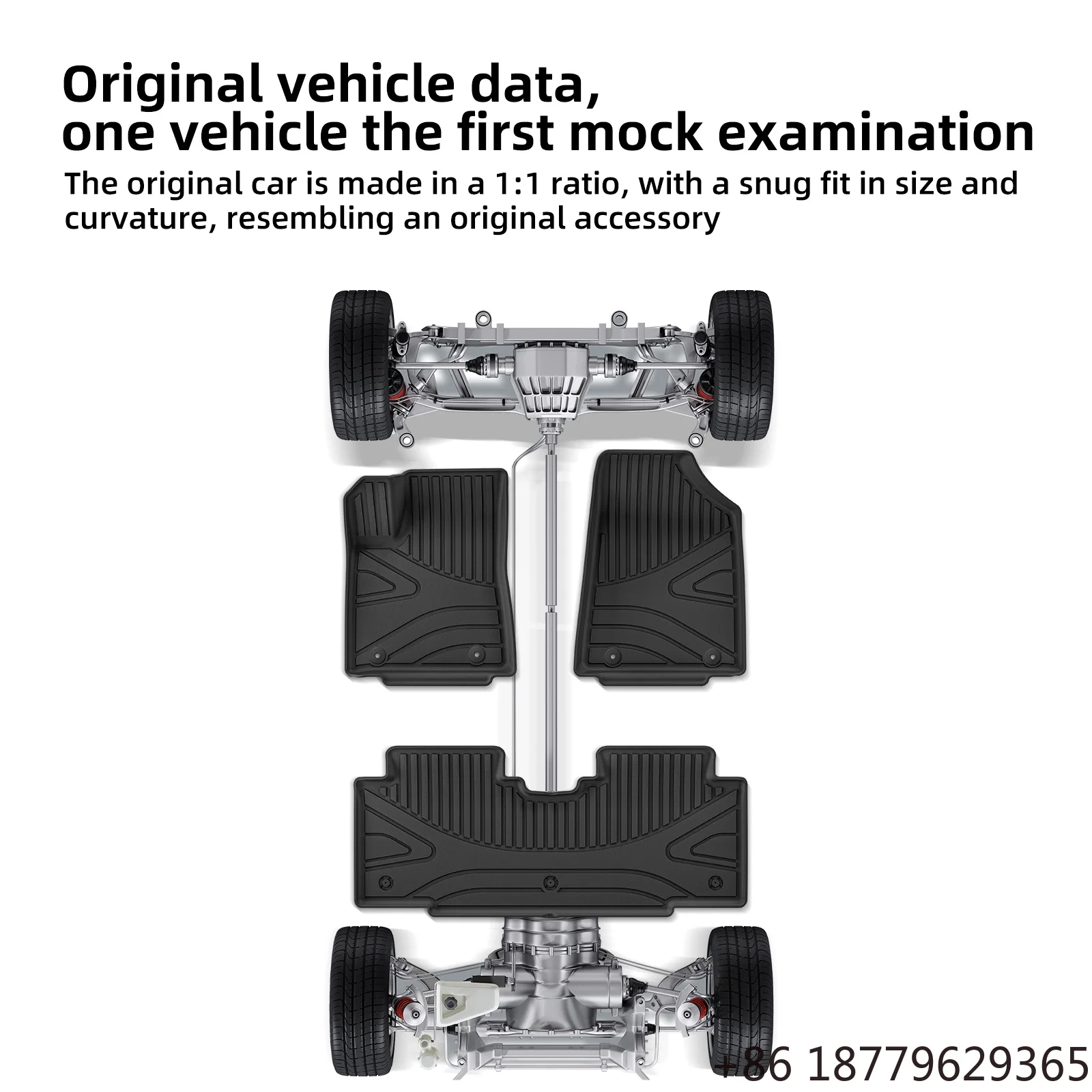 TPE 3D Waterproof Car Floor Mats Left Drive SUV Fitment 2025-2026