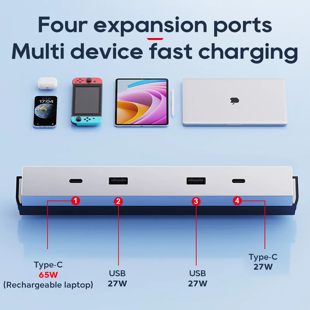 ل تسلا نموذج 3 هايلاند 2024 نموذج جديد Y 2025 إطلاق العرعر 65 واط توسيع حوض التحكم المركزي شحن سريع تحويلة USB HUB