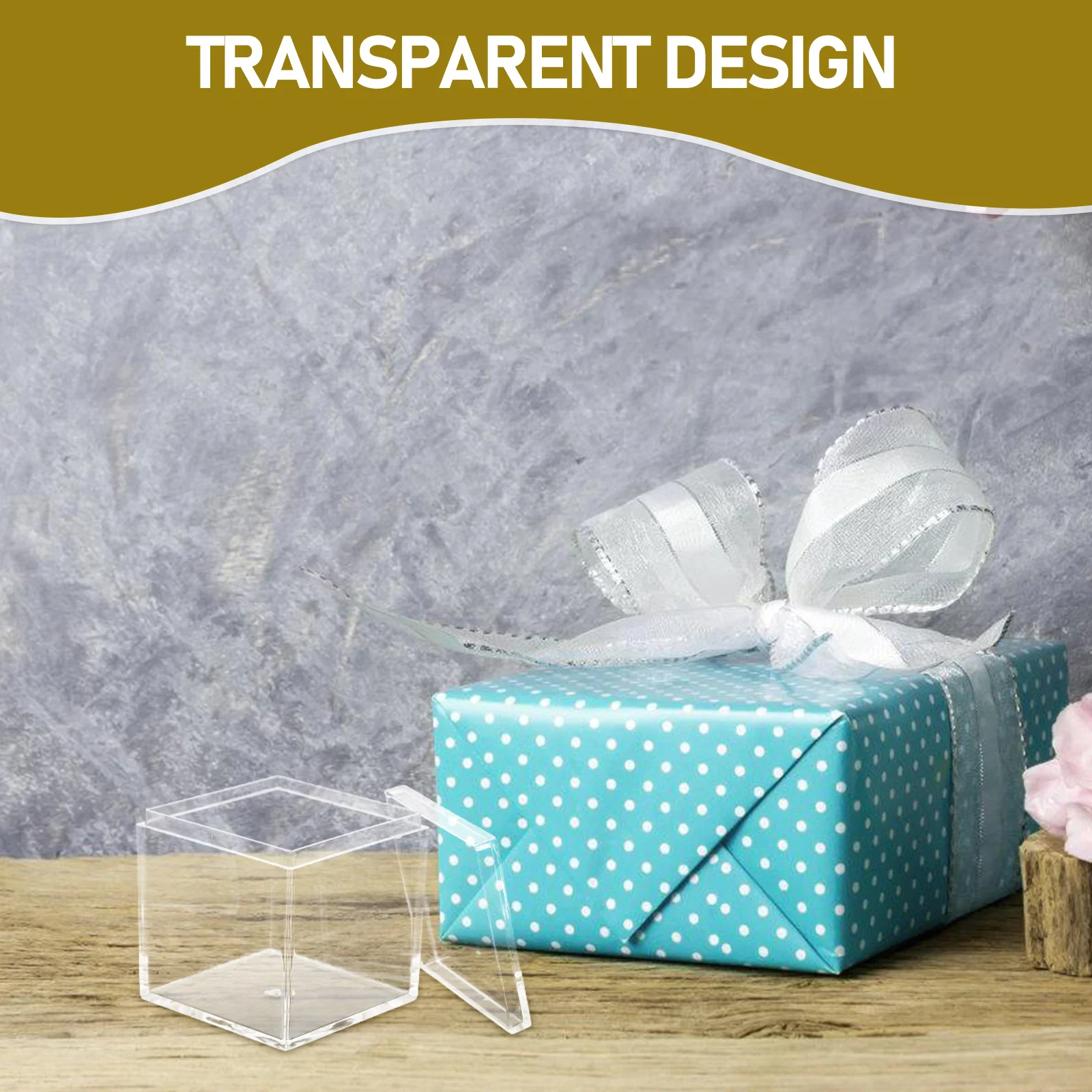 

9pcs Transparent Square Packaging Box 3.5X3.5X2Cm Clear Small Gift Boxes For Candy Chocolate Storage Craft Organizer Bead