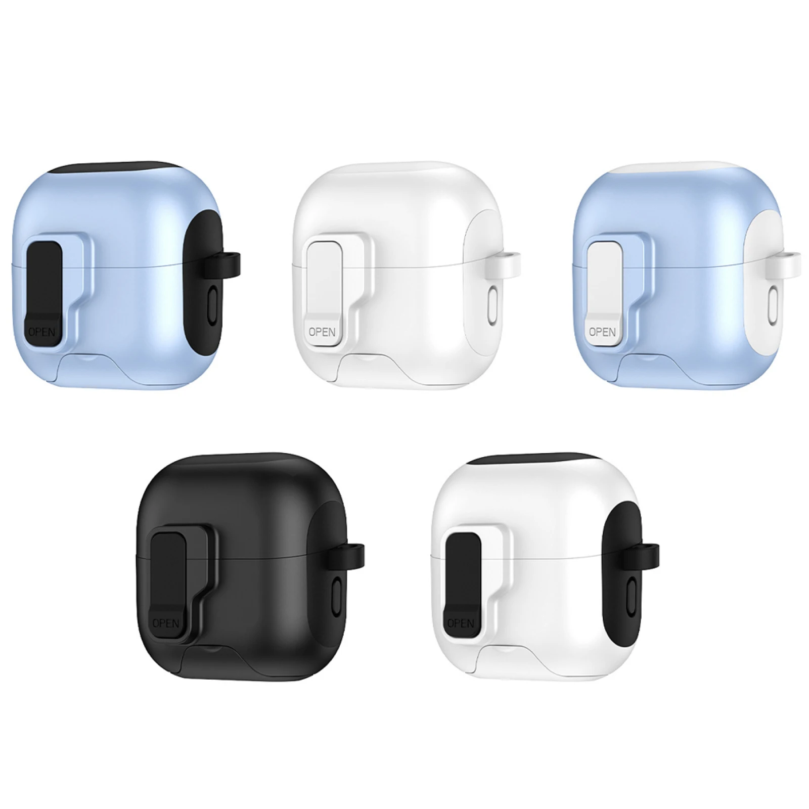 

For Huawei FreeClip 2 Case with Stand, Shockproof Magnetic Lock Cover, Support Wireless Charging, Anti-Loss