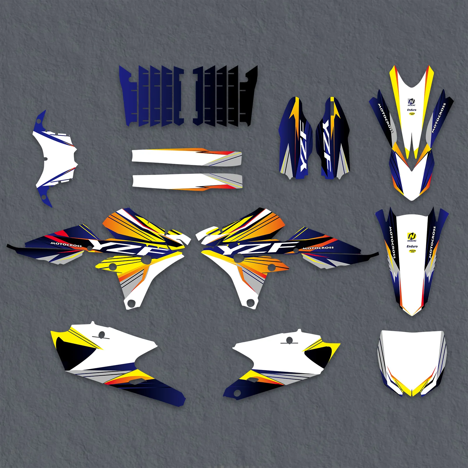 NICECNC For Yamaha YZ 250F 2014-2018 YZ450F 2014-2017 Motorcycle Graphics Background Decals Stickers Customize YZF 250 YZF 450 - Image 3