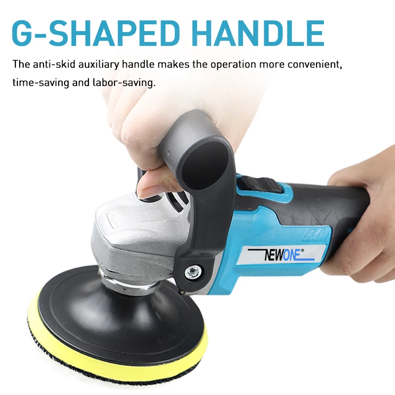 NEWONE 6 Gears Brushless Electric Polishing Machine Car Polisher Rechargeable Grinding Machine for Makita 18V Battery