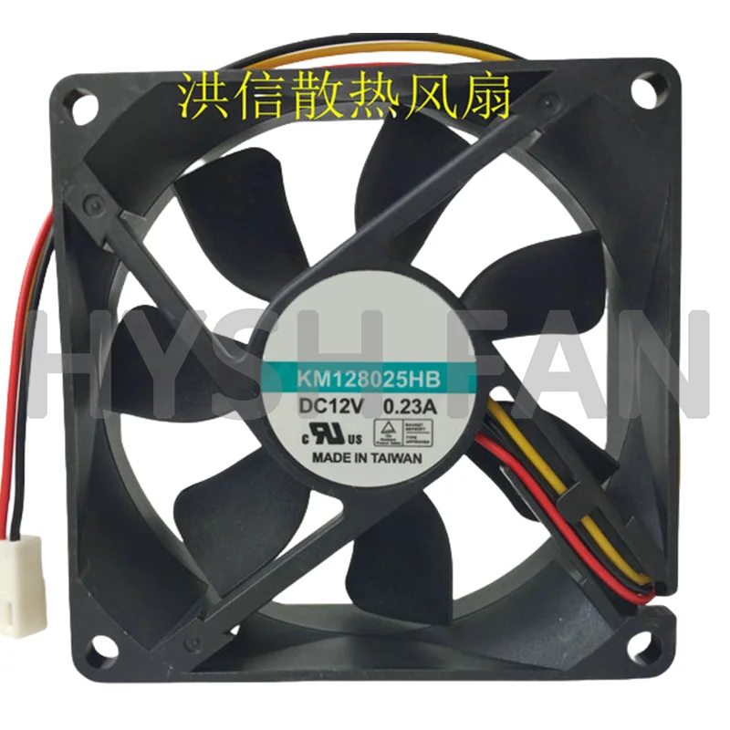 8025 KM128025HB 12V 0.23 2-wire 3-wire Axial Flow Fan