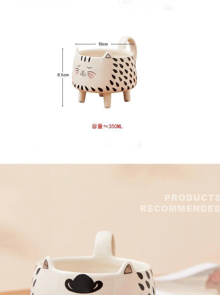 Cat Mug With 4 Legs Cat Cute Coffee Mug For Women Girls Cute Ceramic Meow Mugs Novel Coffee Mugs Funny