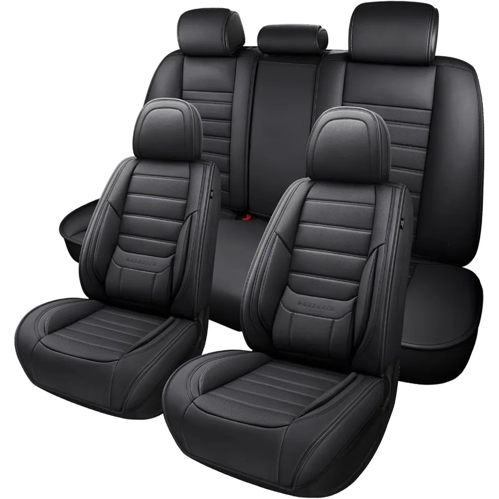 

Luxury Nappa Leather Seat Covers with Lumbar Support and Waterproof Protection for Front Car Seats