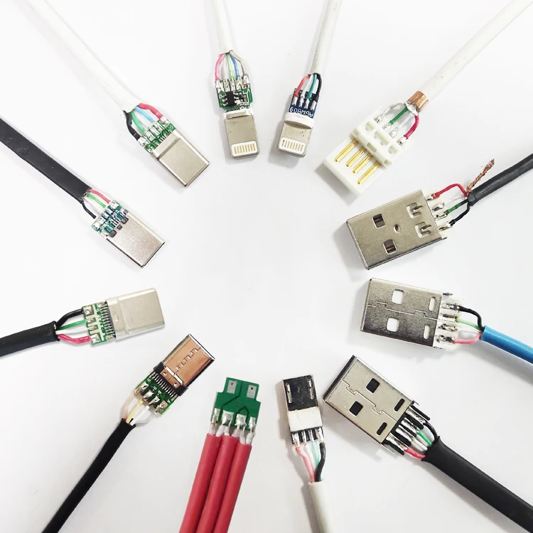 Customizable USB data charging copper cable wire semi-automatic welding machine
