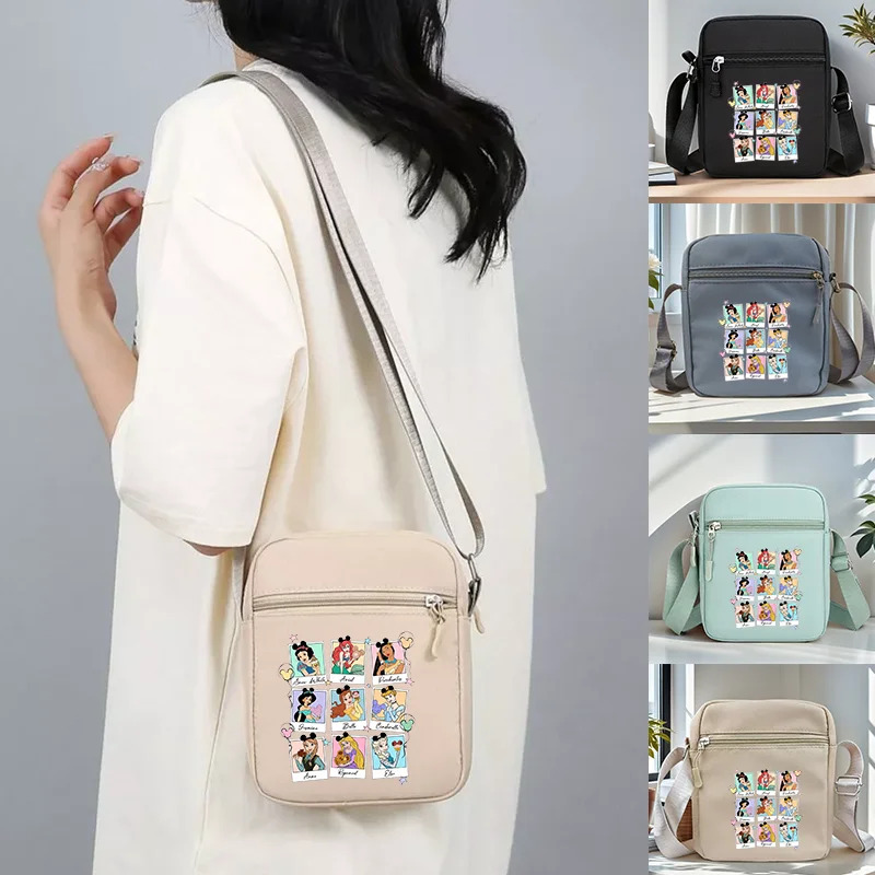 Nieuwe Dames Disney Prinses Schoudertas Leuke Mini Rits Crossbody Outdoor Eenvoudige Kleine Tas