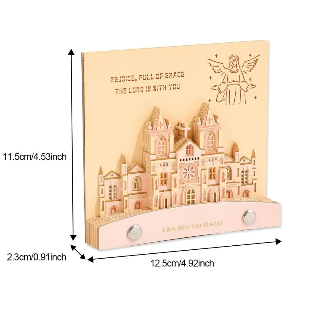 Paper Sculpture 2027 English Calendar Layered Tear-Off 3D Catholicism Calendar Collectible Elegant Desk Calendar Christmas Gifts