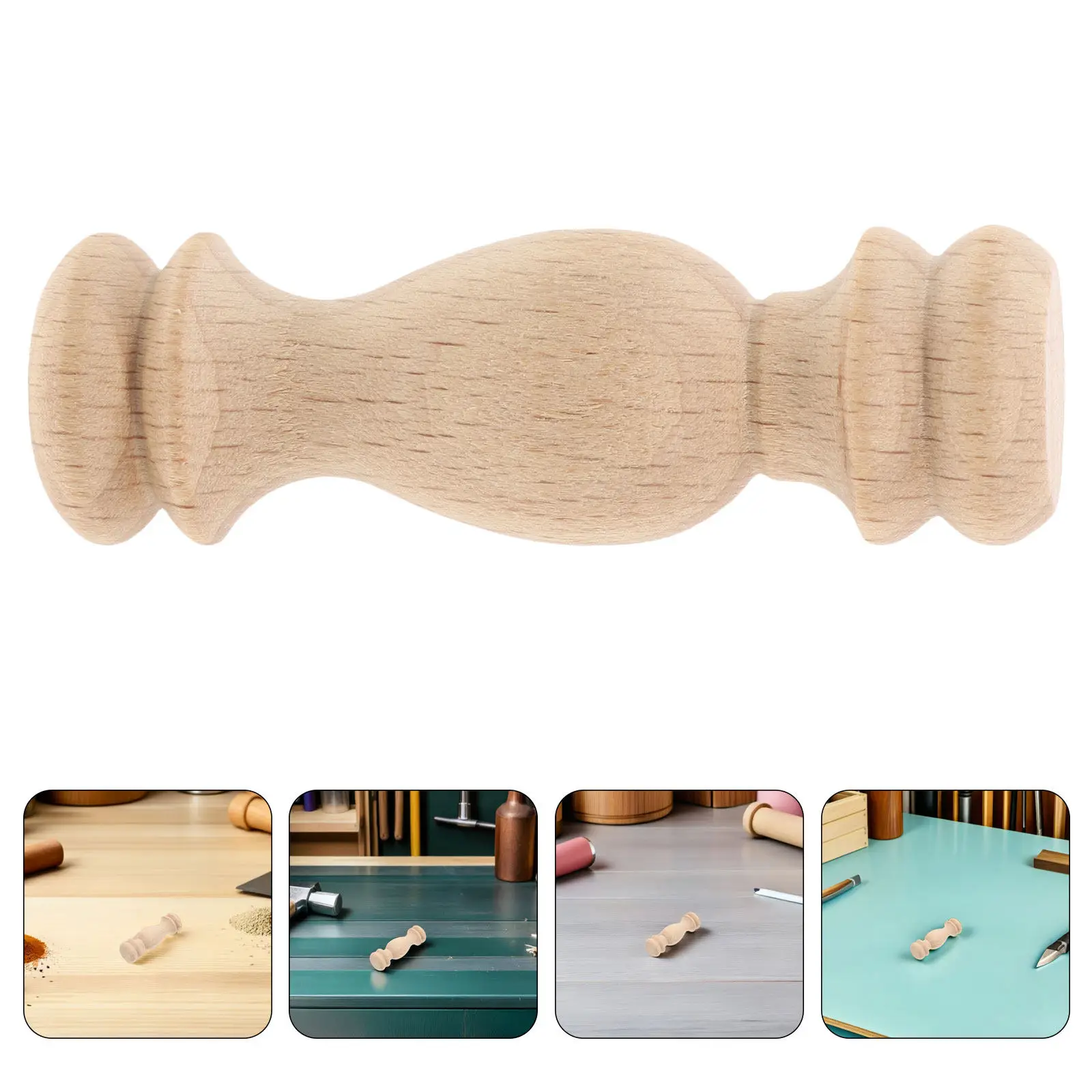18Pcs Solid Wood Roman Column Pillars Unpainted Baluster Posts Stair Spindles Furniture Decoration Cabinet Posts Vintage Style