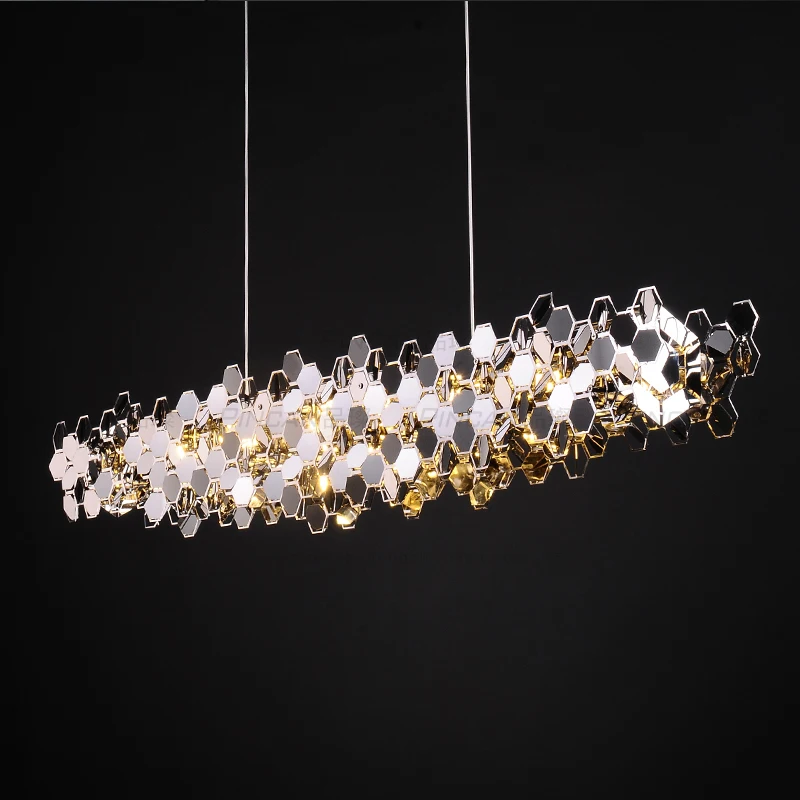 Minimal restaurant chandelier, post-modern light luxury dining hall, bar, creative personality, high-end dining pendant lamps