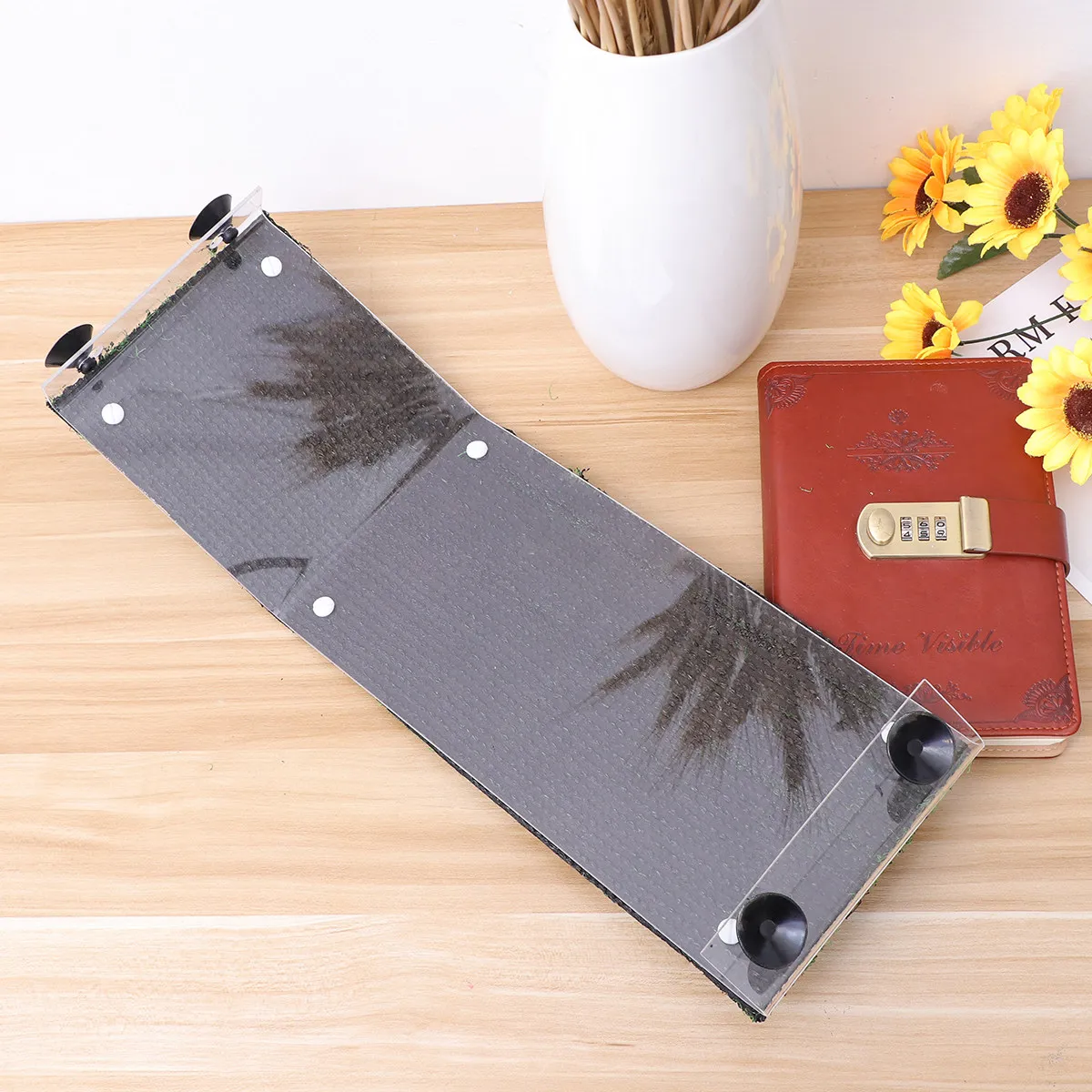 

Большая имитационная травяная терраса для рептилий: платформа для лазания черепах, реалистичная травяная лестница, укрытие для загара, имитация природной среды