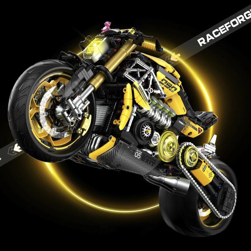 

Новый 1:5 большой киберпанк мотоцикл строительные блоки модель набор кирпичей комплект DIY сборка игрушки технические подарки для детей и взрослых 2500 шт.