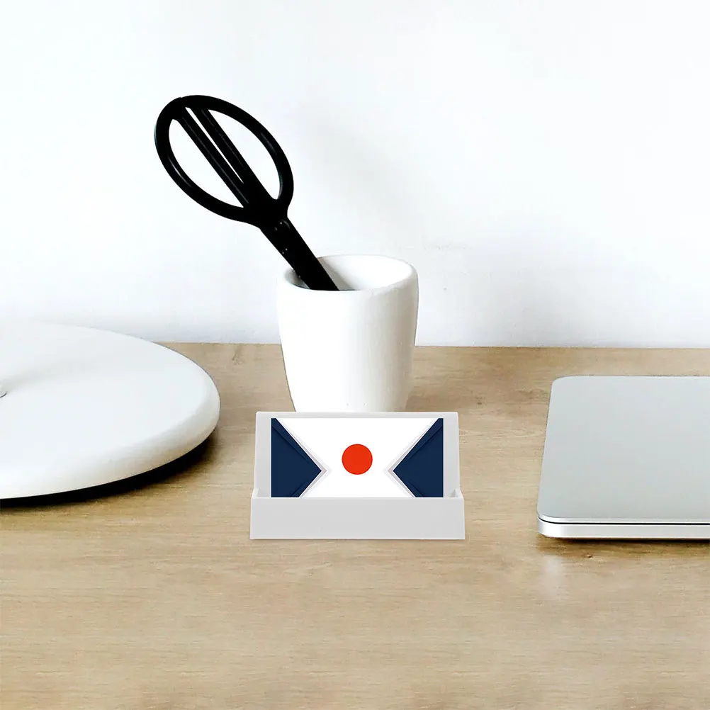 

2Pcs Desktop Business Card Holder Creative Name Card Organizer Stand Office Desk Memo Display Rack Office Organizer