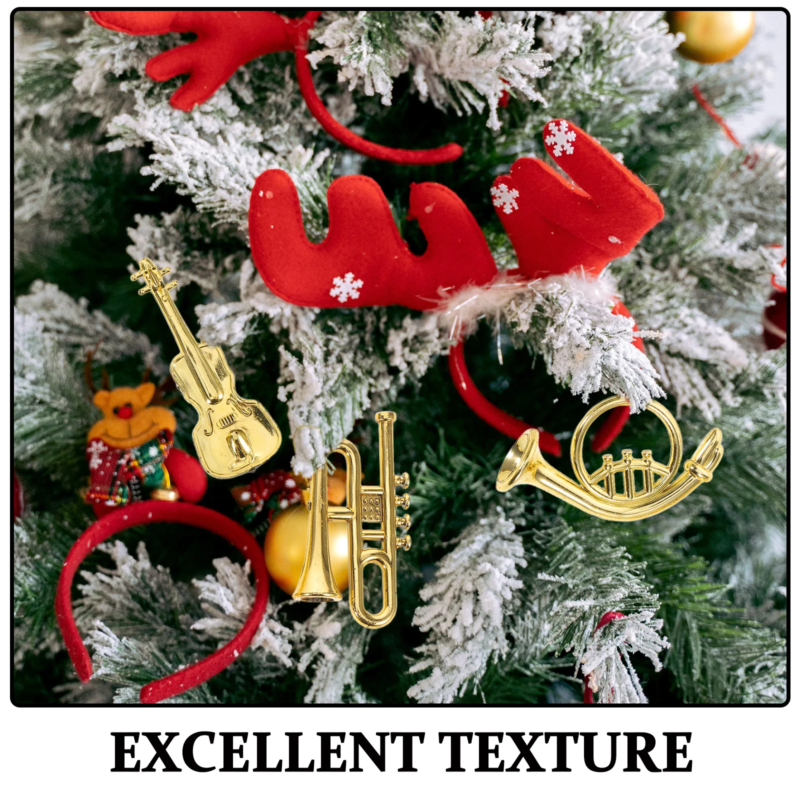 35 قطعة مجموعة أدوات الموسيقى المصغرة مجموعة الحلي الموسيقية الصغيرة لبيت الدمى ديكور المنزل جيتار صغير الكمان البوق