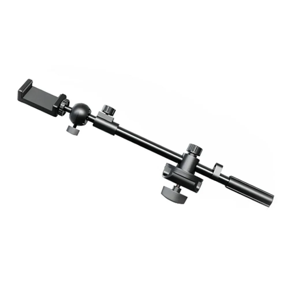 Soporte giratorio para micrófono de 55CM, brazo de barra transversal, Clip para teléfono, soporte de extensión diseñado con rosca 2024, novedad de 3/8