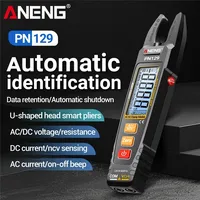 ANENG PN129 Smart U-shaped Clamp Meter Multimeter 600V Voltage Current Resistance 4000 Counts AC/DC NCV Sensing Tester Tools