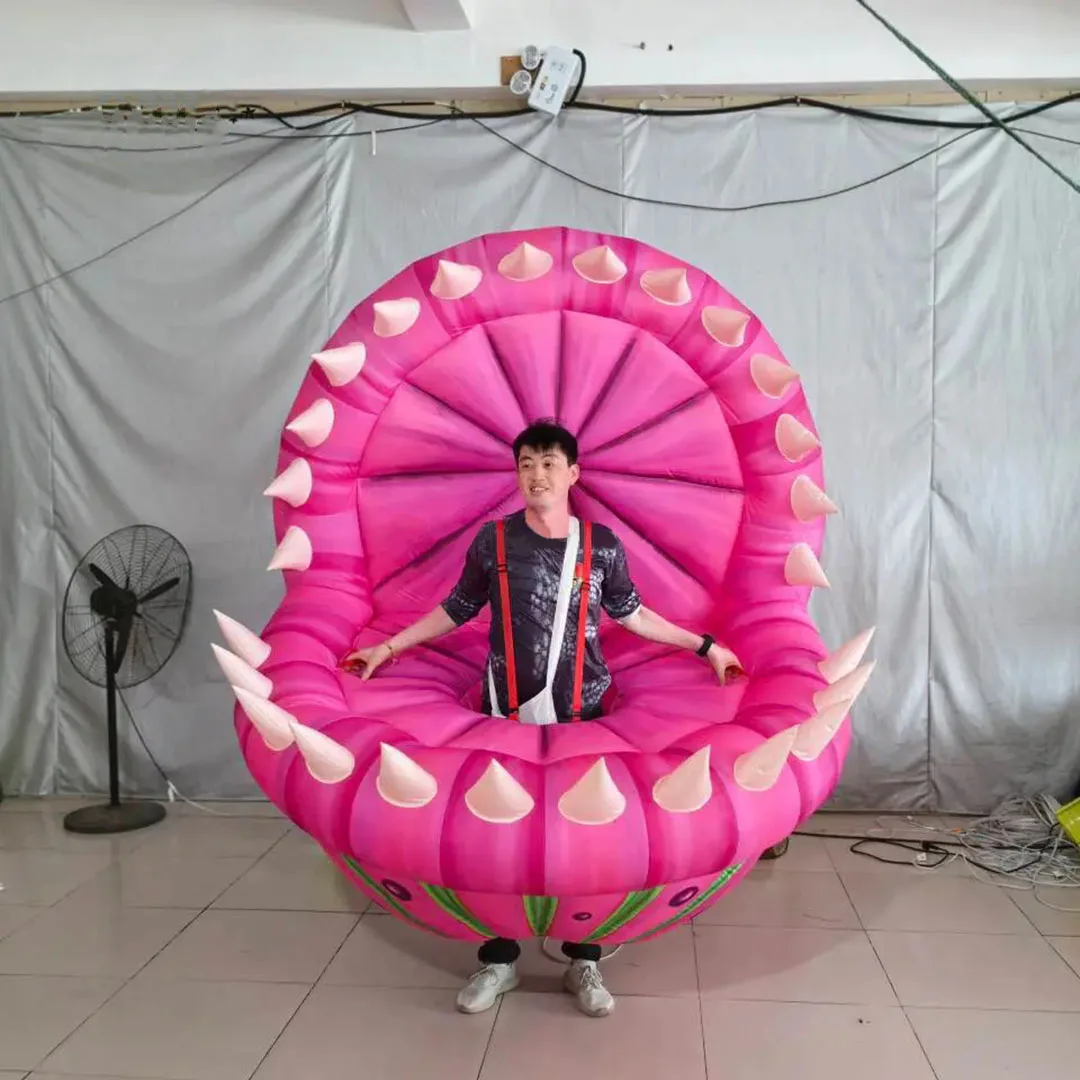 عملاق نفخ Chomper زهرة زي ضربة الهواء مخيف آكلة اللحوم الرعب مصنع كرنفال الشارع موكب المشي الأداء الدعائم