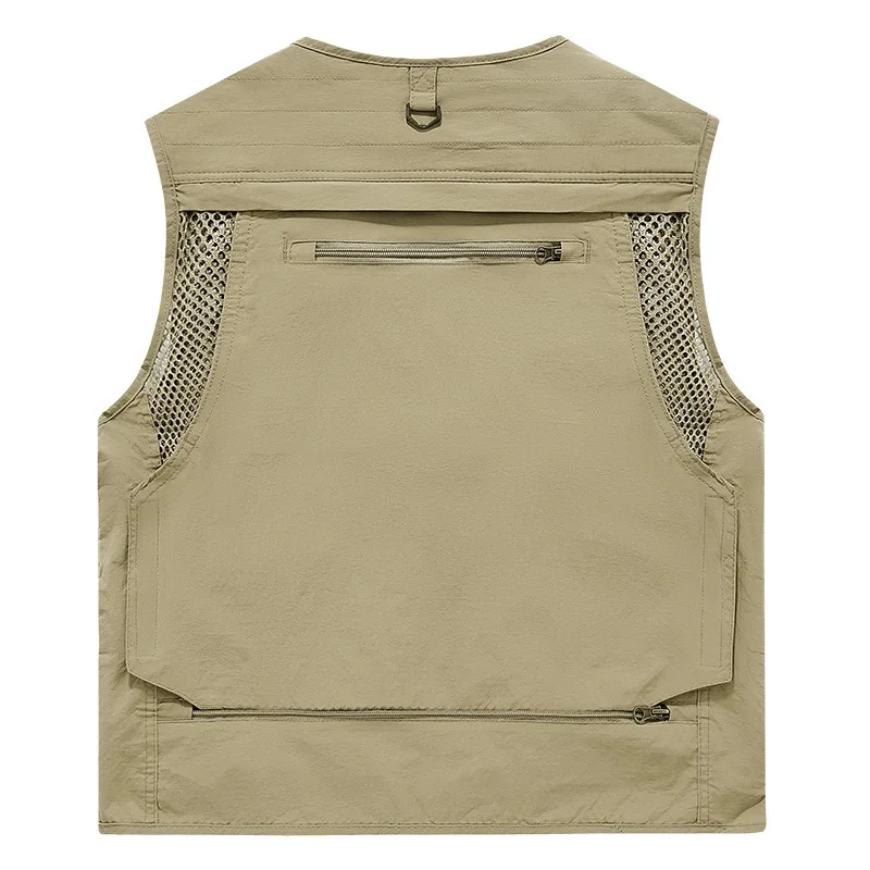 Men's Breathable Outdoor Fishing Design Tech Jacket Casual Lightweight V-Neck Sleeveless Vest Four Seasons Universal